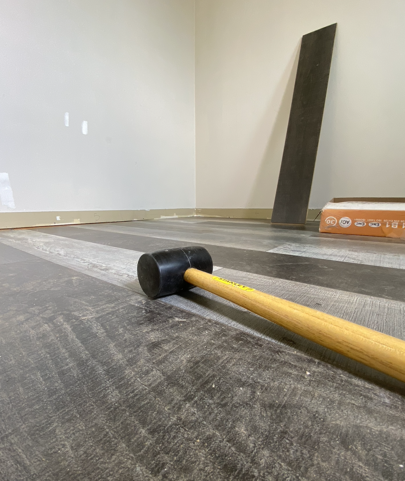 Flooring installation during renovation in Kelowna