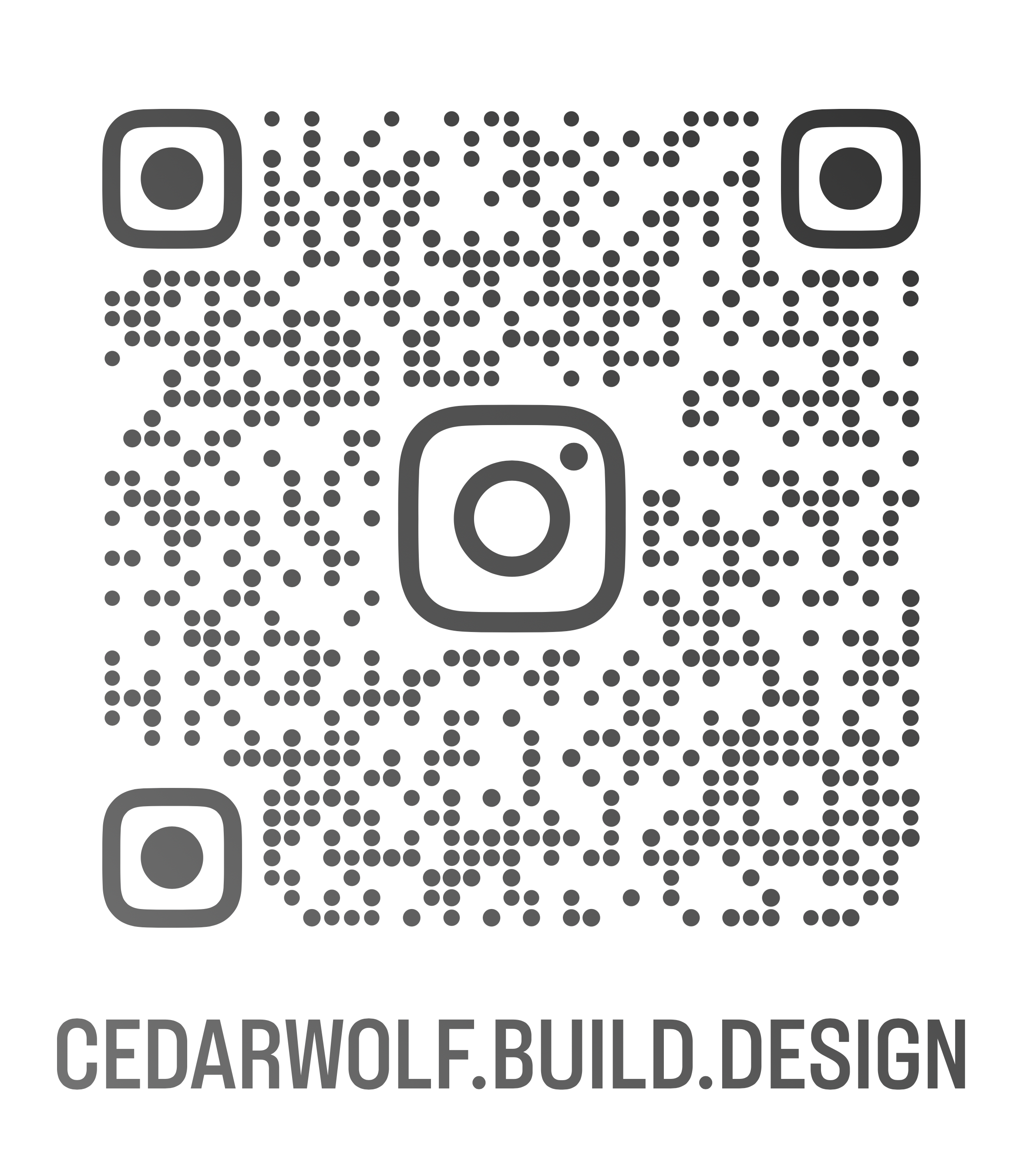 Scan to follow CedarWolf on Instagram